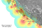 Map of coverage of VHF DSC System