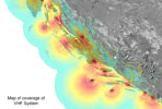 Map of coverage of VHF System